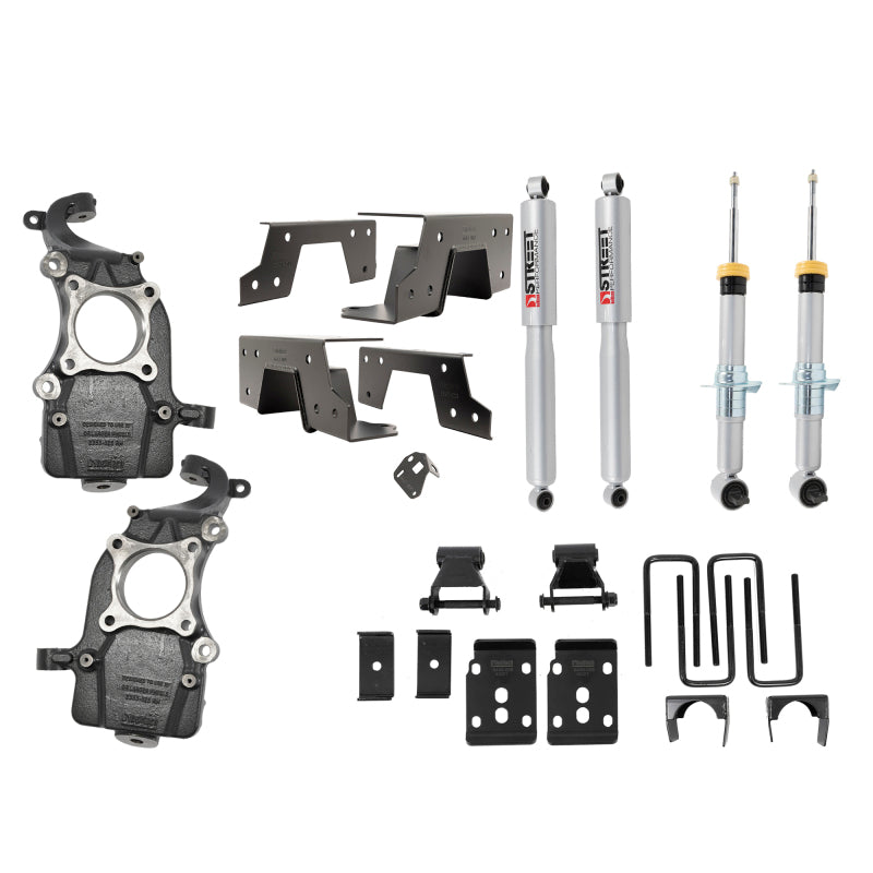 BT Lower Kit w SP Shocks - Belltech 2021+ Ford F-150 2WD 2-5.5in Front 6.5in Rear Complete Lower Kit with SP Shocks