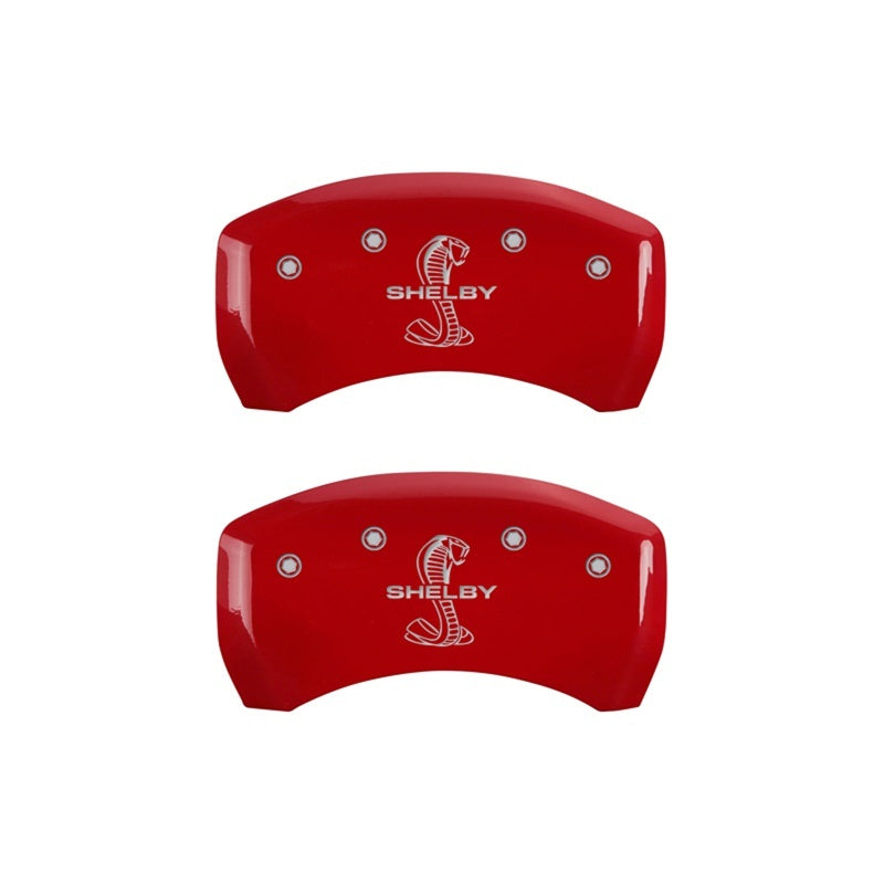 MGP Caliper Covers 2 Logo - MGP Rear set 2 Caliper Covers Engraved Rear Tiffany Snake Red finish silver ch