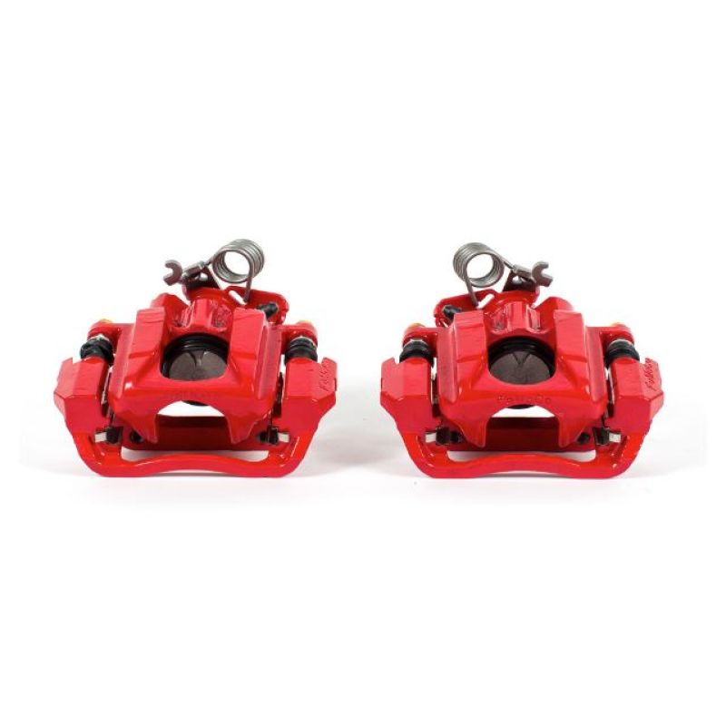 PSB Red Calipers - Power Stop 11-16 Ford Explorer Rear Red Calipers w/Brackets - Pair