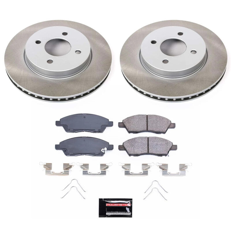 PSB Semi-Coated Rotor Kits - Power Stop 14-19 Nissan Versa Note Front Semi-Coated Rotor Kit