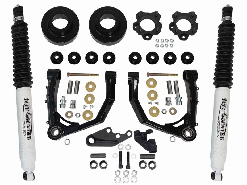 TUF Lift Kits - Tuff Country 2022+ Toyota Tundra 3in Lift w/ Boxed Uniball Control Arms w/ Front Diff Drop & Shocks