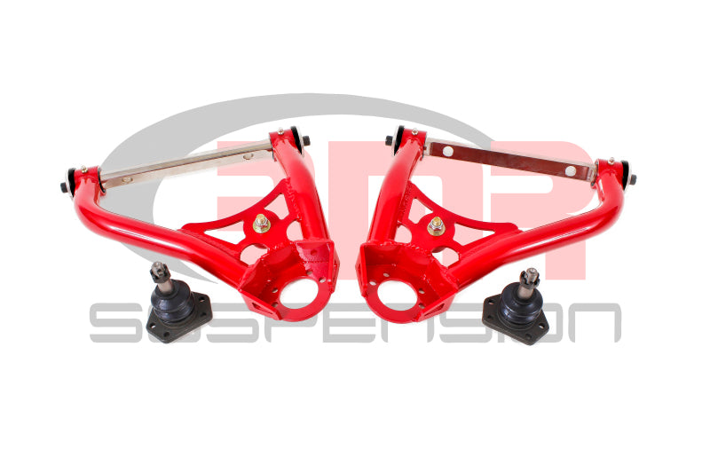 BMR Control Arms - BMR 67-69 1st Gen F-Body Pro-Touring Upper A-Arms w/ Tall Ball Joint (Delrin) - Red