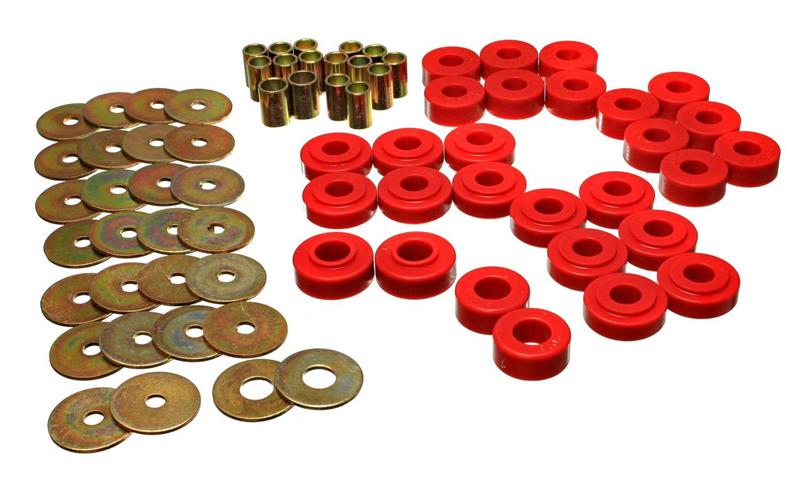 ES Spring/Shackle Bush - Red - Energy Suspension Rear Spring Frame Shackle Kit - Red