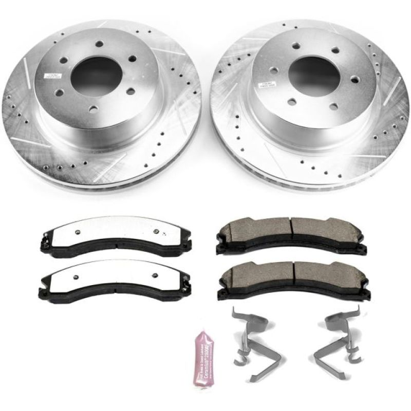 PSB Evolution Drill/Slot Rotor - Power Stop 16-22 Nissan Titan XD Front Z36 Truck & Tow Brake Kit