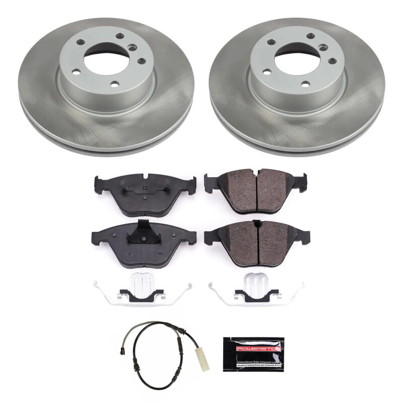 PSB Semi-Coated Rotor Kits - Power Stop 13-15 BMW X1 Front Semi-Coated Rotor Kit