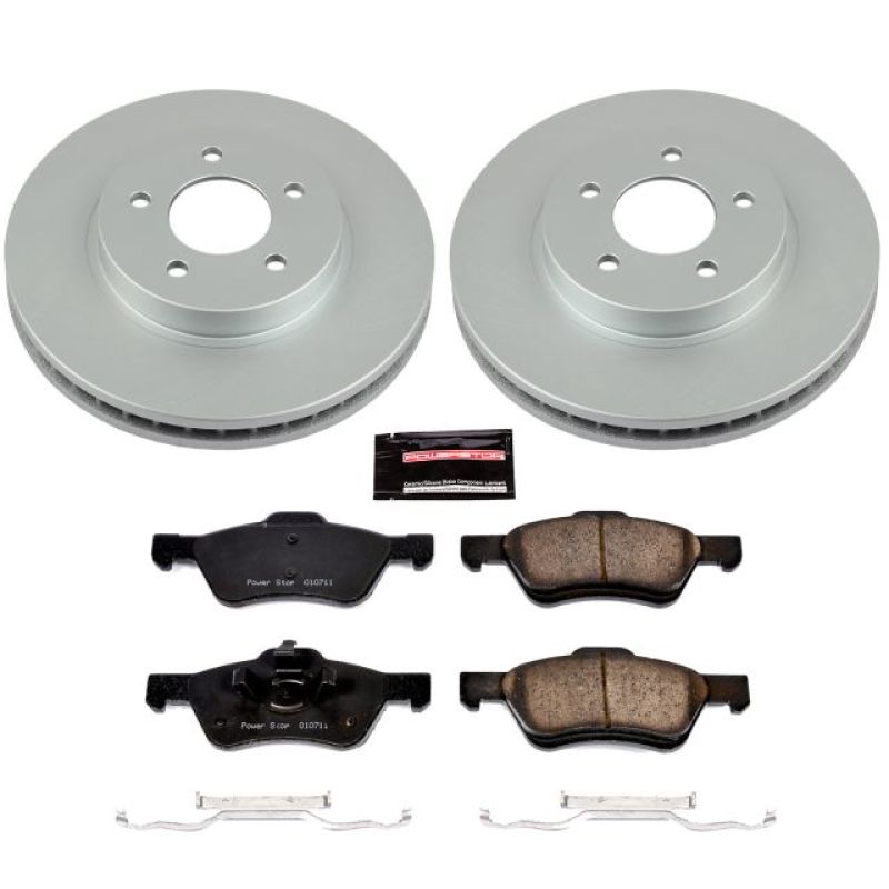 PSB Z17 Evolution Coated Kit - Power Stop 05-10 Ford Escape Front Z17 Evolution Geomet Coated Brake Kit