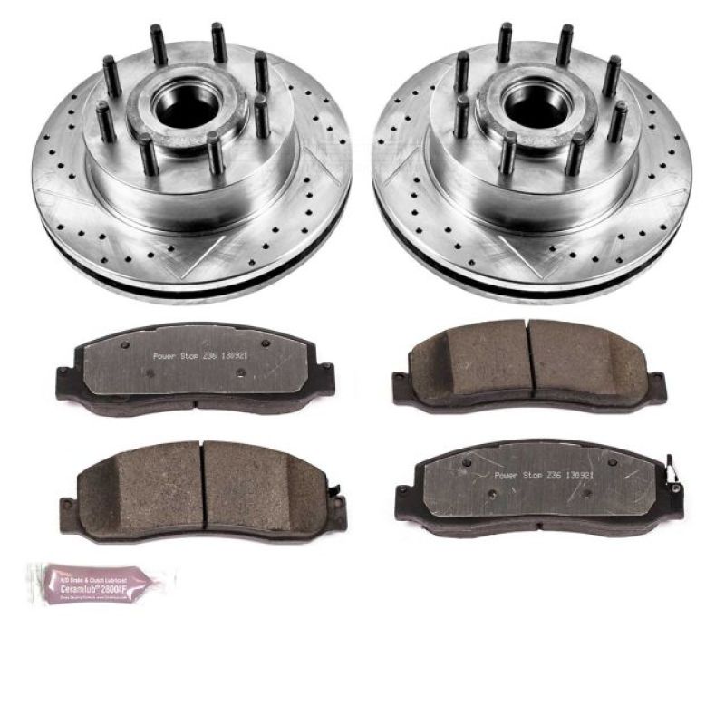 PSB Evolution Drill/Slot Rotor - Power Stop 10-11 Ford F-350 Super Duty Front Z36 Truck & Tow Brake Kit