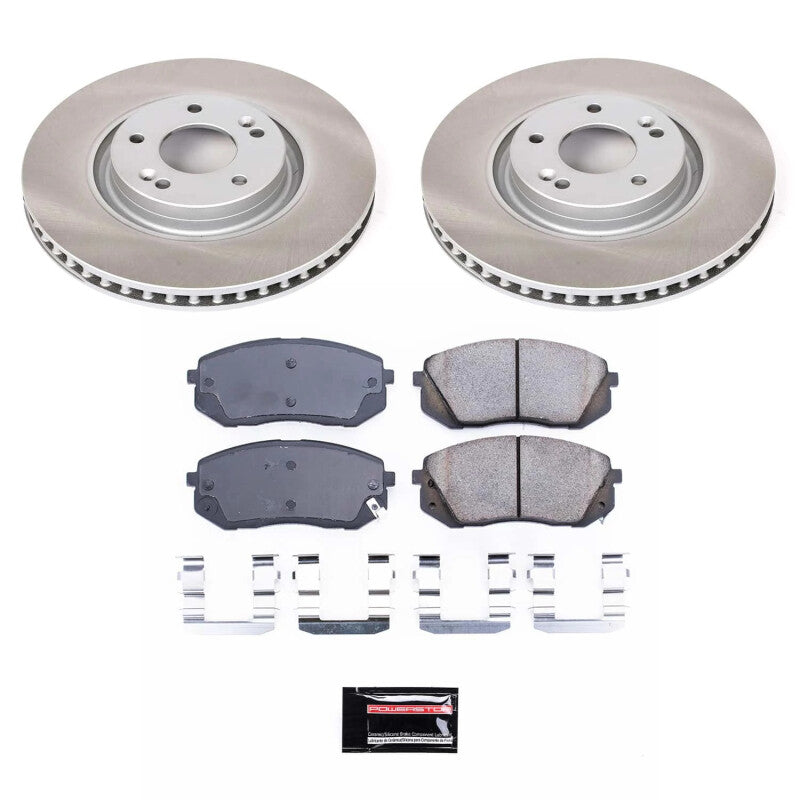 PSB Semi-Coated Rotor Kits - Power Stop 14-16 Kia Cadenza Front Semi-Coated Rotor Kit