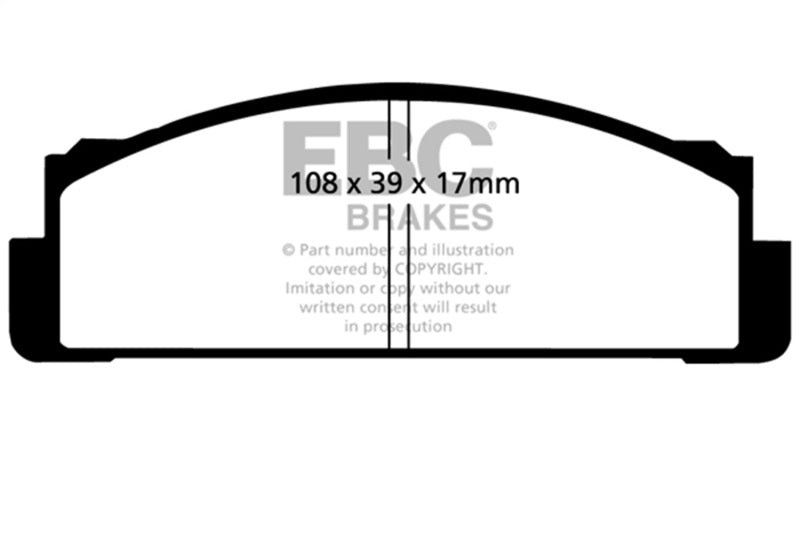 EBC Yellowstuff Brake Pad Sets - EBC 68-83 Fiat 124 1.6 Yellowstuff Front Brake Pads