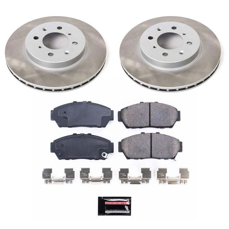 PSB Semi-Coated Rotor Kits - Power Stop 93-95 Honda Civic Front Semi-Coated Rotor Kit
