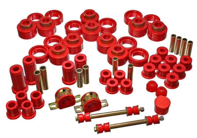 ES Hyper-Flex Sets - Red - Energy Suspension 95-97 Chevy Tahoe / GMC Denali 4WD Red Hyper-flex Master Bushing Set