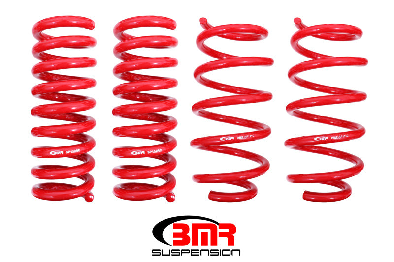 BMR Lowering Springs - BMR 08-19 Dodge Challenger Lowering Springs 1.25in Drop - Set of 4 - Red
