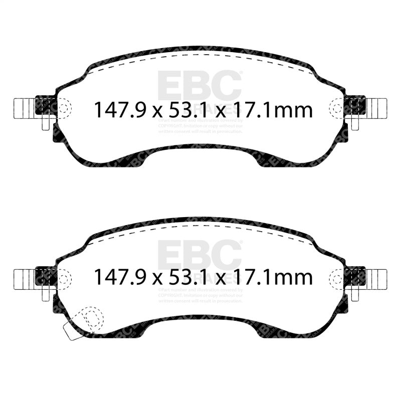 EBC Greenstuff Brake Pad Sets - EBC 2023+ Ford Bronco 2.7TT Greenstuff Rear Brake Pads