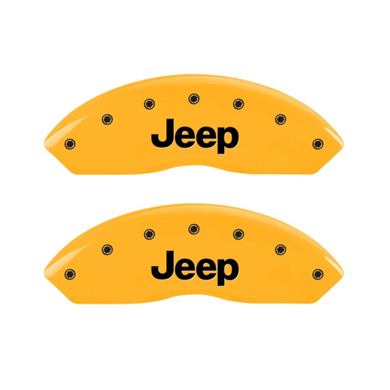 MGP Caliper Covers 2 Logo - MGP 2 Caliper Covers Engraved Front Jeep Yellow Finish Black Characters 2006 Jeep Wrangler