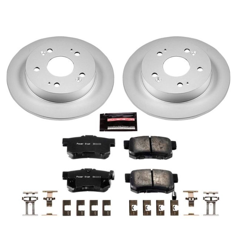 PSB Z17 Evolution Coated Kit - Power Stop 13-15 Acura ILX Rear Z17 Evolution Geomet Coated Brake Kit