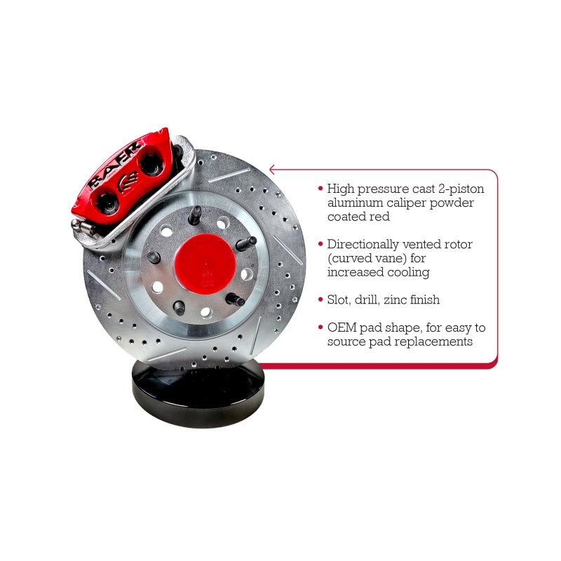 BAE Classic Series Brake Kits - Baer Brakes 73-77 GM A- Body/70-81 F-Body 13in Classic Series Front Brake Kit - Red