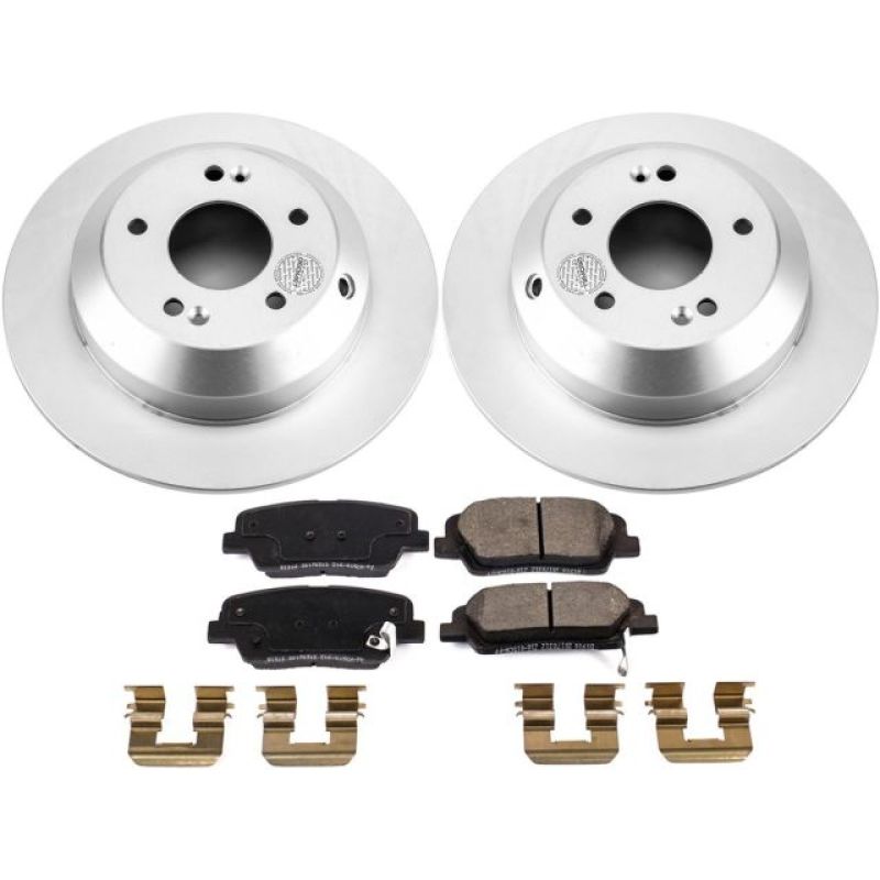 PSB Z17 Evolution Coated Kit - Power Stop 2019 Hyundai Santa Fe XL Rear Z17 Evolution Geomet Coated Brake Kit