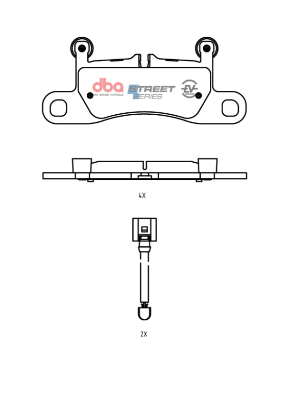 DBA Street Series Brake Pads - DBA 2011 Porsche Cayenne Street Series Rear Brake Pads