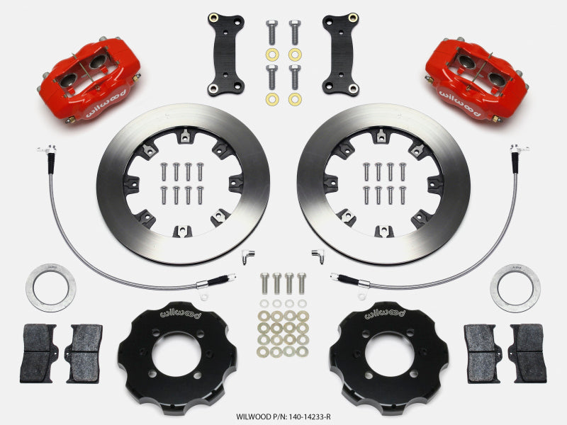 WIL Dynalite Brake Kit - Wilwood Forged Dynalite Front Hat Kit 12.19in Red 2016-Up Mazda MX5 Miata w/ Lines