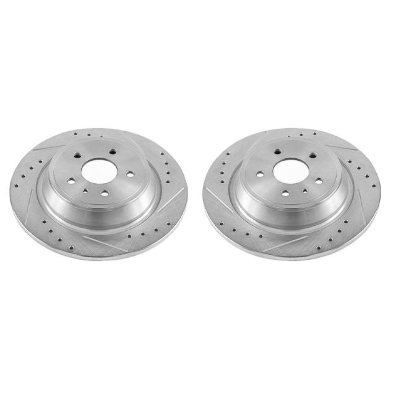 PSB Evolution Drill/Slot Rotor - Power Stop 17-19 Ford Escape Rear Evolution Drilled & Slotted Rotors - Pair