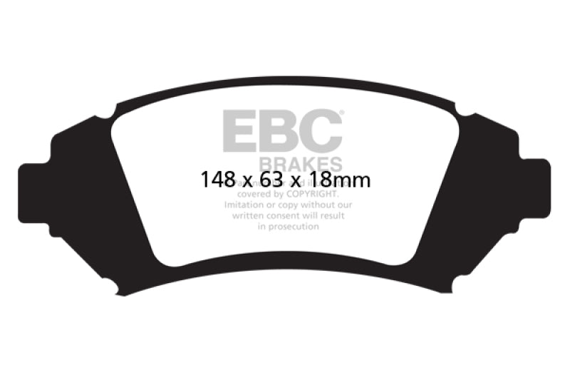 EBC Greenstuff Brake Pad Sets - EBC 05 Buick Le Sabre (FWD) 3.8 (16in Wheels) Greenstuff Front Brake Pads