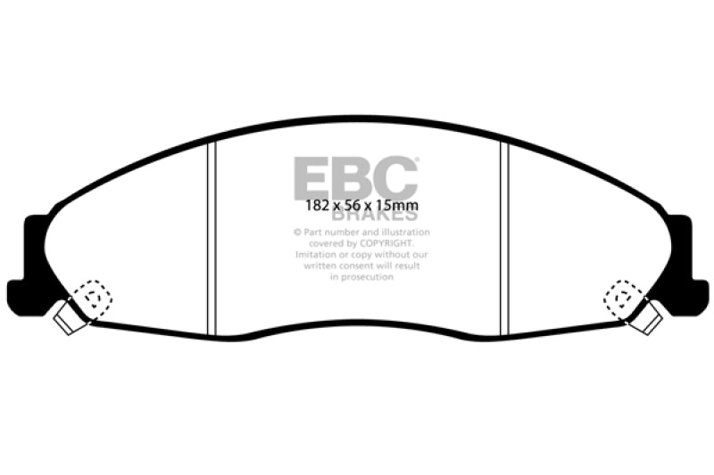 EBC Redstuff Brake Pad Sets - EBC 02-05 Cadillac CTS 2.6 Redstuff Front Brake Pads