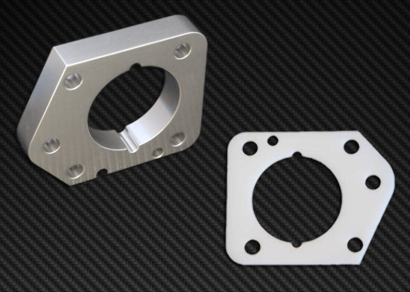 TQS TB Spacer - Silver - Torque Solution Throttle Body Spacer (Silver): Honda Civic LX/EX/DX 2006-2011