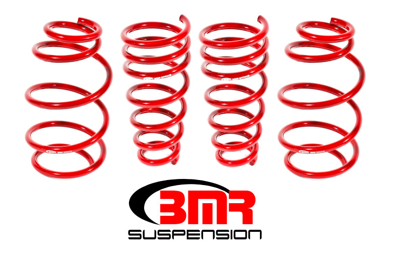 BMR Lowering Springs - BMR 10-15 5th Gen Camaro V6 Lowering Spring Kit (Set Of 4) - Red