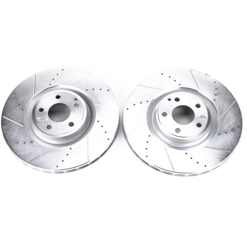 PSB Evolution Drill/Slot Rotor - Power Stop 12-18 Mercedes-Benz CLS550 Front Drilled & Slotted Rotor - Pair