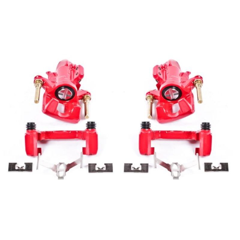 PSB Red Calipers - Power Stop 94-01 Acura Integra Rear Red Calipers w/Brackets - Pair