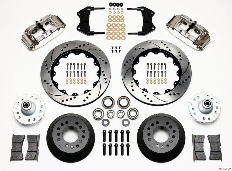 WIL Superlite Brake Kit - Wilwood Narrow Superlite 6R Front Hub Kit 14.00in Drill Pol WWE ProSpindle