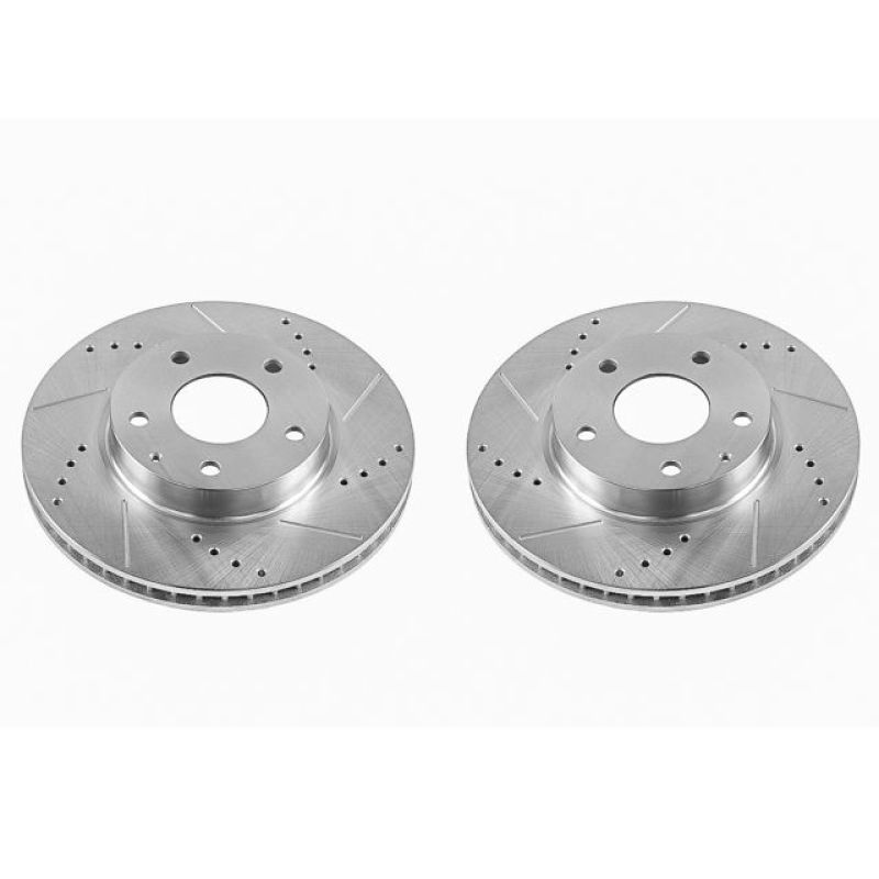 PSB Evolution Drill/Slot Rotor - Power Stop 14-16 Mazda 3 Front Evolution Drilled & Slotted Rotors - Pair
