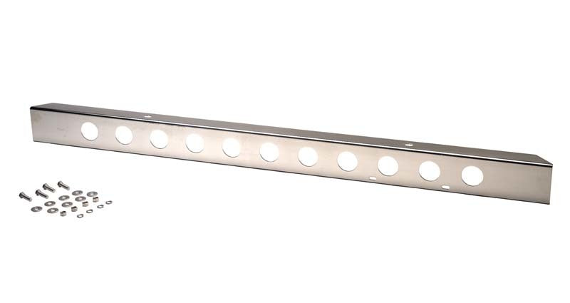 KEN Front Bumpers - Kentrol 45-86 Jeep CJ 54 Inch Front Bumper with holes - Polished Silver