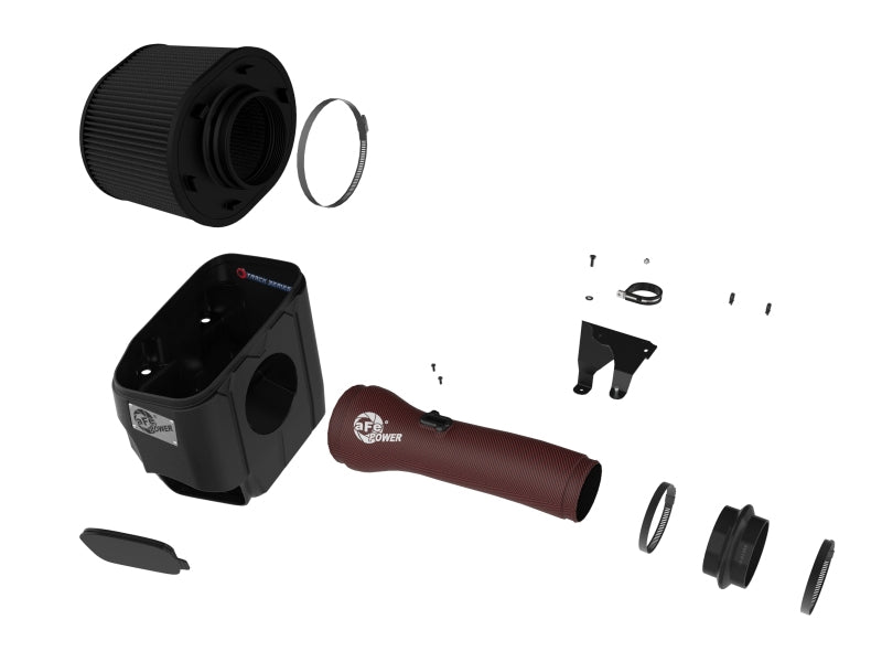 AFE Track Series Intake - aFe 2025+ Dodge Ram 1500 RHO Track Series Red Kevlar Cold Air Intake System w/ Blk Pro 5R Filter