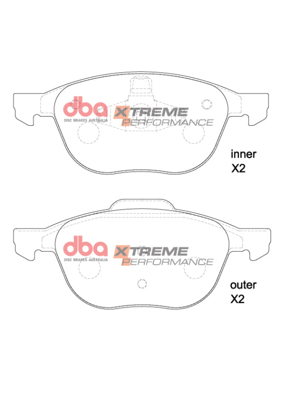DBA XP Performance Brake Pads - DBA 04-13 Mazda 3 (BK/BL) XP Performance Front Brake Pads