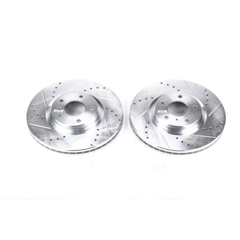 PSB Evolution Drill/Slot Rotor - Power Stop 08-12 Infiniti EX35 Front Evolution Drilled & Slotted Rotors - Pair