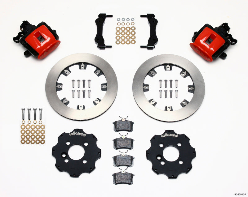 WIL Parking Brake Brake Kit - Wilwood Combination Parking Brake Rear Kit 11.75in Red Mini Cooper (Requires 17in Wheels)