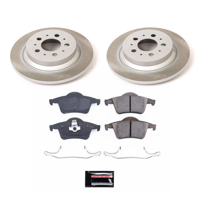 PSB Semi-Coated Rotor Kits - Power Stop 03-07 Volvo XC70 Rear Semi-Coated Rotor Kit