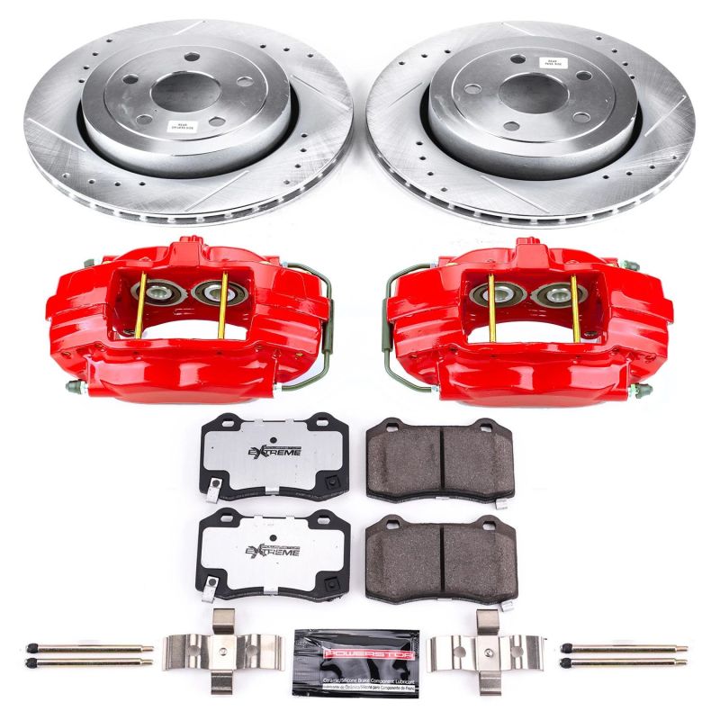 PSB Red Calipers - Power Stop 06-10 Jeep Grand Cherokee Rear Z26 Street Kit w/Cals