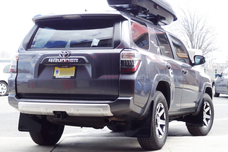 RAL UR Blk Flap/Wht Logo - Rally Armor 12-24 Toyota 4Runner Black UR Mud Flap w/White Logo