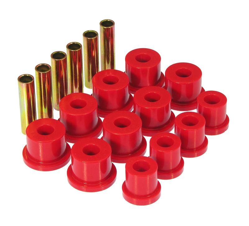 PRO Spring/Shackle Bush- Red - Prothane 81-87 GM K30 Rear Spring & Shackle Bushings (w/ 1 3/8in OD Frame Shackle Bush) - Red