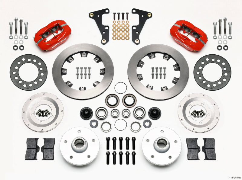 WIL Dynalite Brake Kit - Wilwood Forged Dynalite Front Kit 11.75in Red 41-55 Cadillac