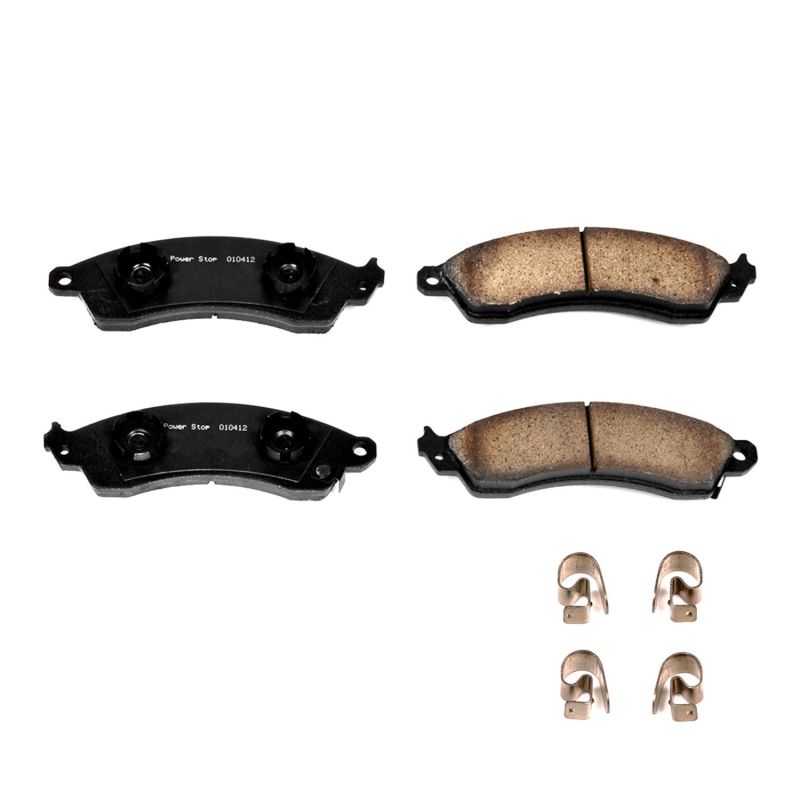 PSB Z17 Evolution Brake Pads - Power Stop 87-92 Chevrolet Camaro Front Z17 Evolution Ceramic Brake Pads w/Hardware