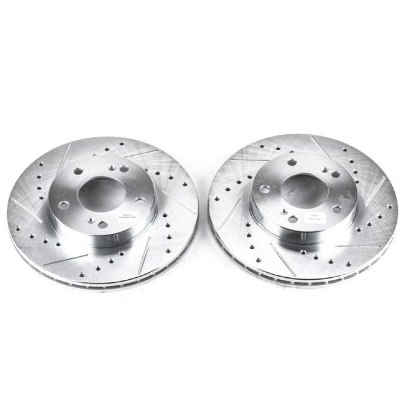 PSB Evolution Drill/Slot Rotor - Power Stop 96-99 Infiniti I30 Front Evolution Drilled & Slotted Rotors - Pair
