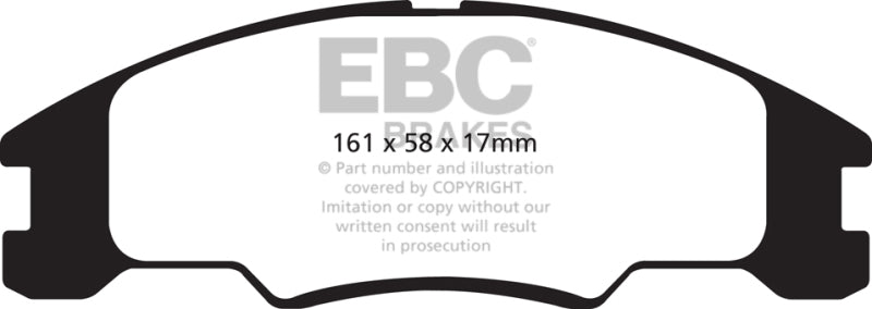 EBC Ultimax2 Brake Pad Sets - EBC 10-11 Ford Focus 1.6 Ultimax2 Front Brake Pads