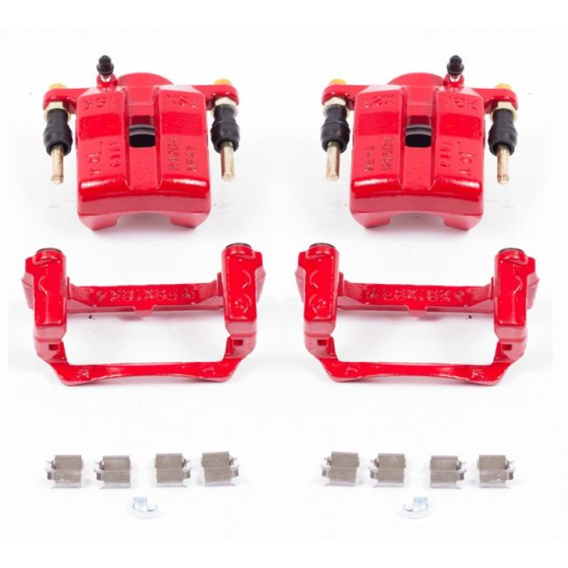 PSB Red Calipers - Power Stop 06-15 Mazda MX-5 Miata Front Red Calipers w/Brackets - Pair