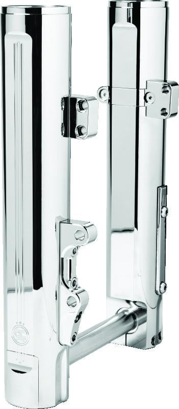 PFM Fork Legs - Performance Machine Dyna and M8 Softail Lower Leg Assembly 49mm - Chrome