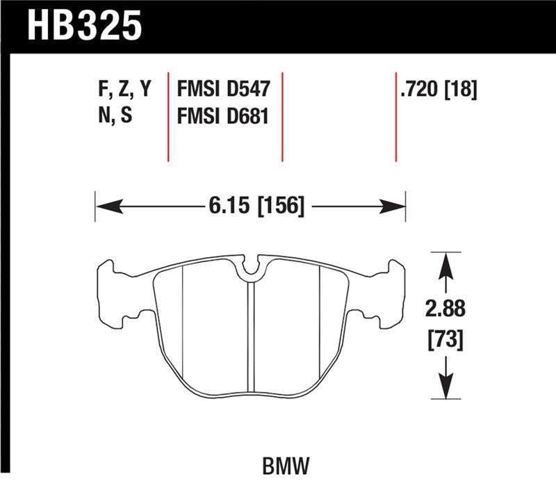 HAWK HPS Brake Pad Sets - Hawk HPS Street Brake Pads
