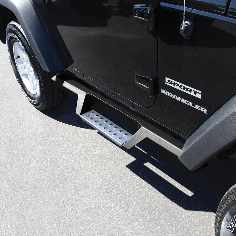 WES Nerf Bars - HDX Drop - Westin 07-18 Jeep Wrangler JK 2dr. HDX Stainless Drop Nerf Step Bars - Tex. Blk