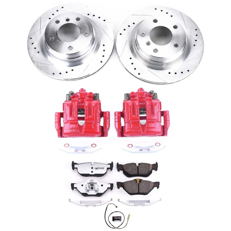 PSB Z26 Street Kit w/Cals - Power Stop 11-13 BMW 328i Rear Z26 Street Warrior Brake Kit w/Calipers
